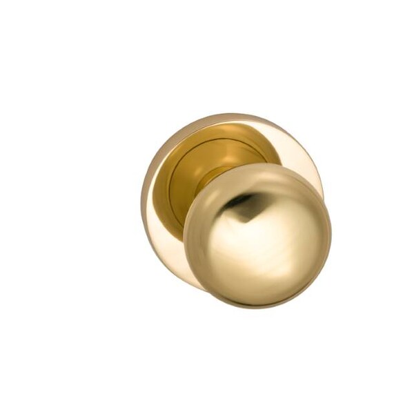 Knob Modern Rose Pass Knob 2-3/8" BS Full Lip Strike Bright Brass 458