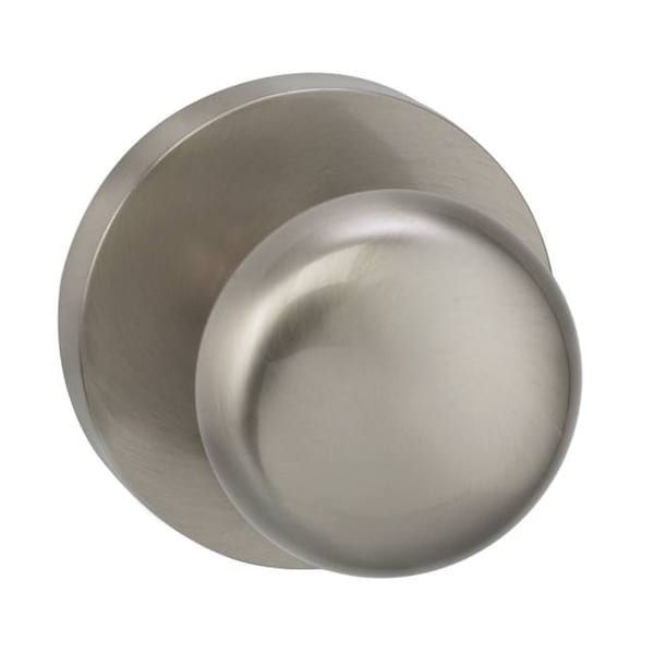 Knob Modern Rose Pass Knob 2-3/8" BS T Strike Satin Nickel 458