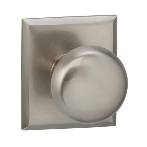 Knob Rectangular Rose Pass Knob 2-3/4" BS Full Lip Satin Nickel 458