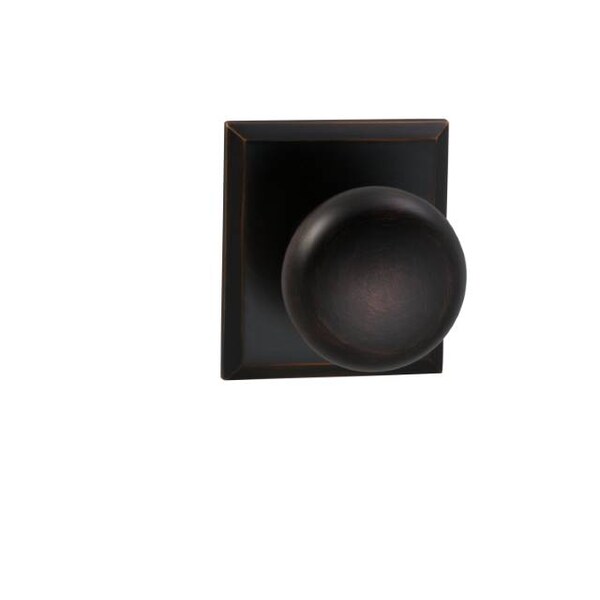 Knob Rectangular Rose Priv Knob 2-3/4" BS Full Lip Tuscan Bronze 458