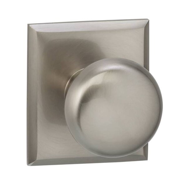 Knob Rectangular Rose Pass Knob 2-3/8" BS T Strike Satin Nickel 458