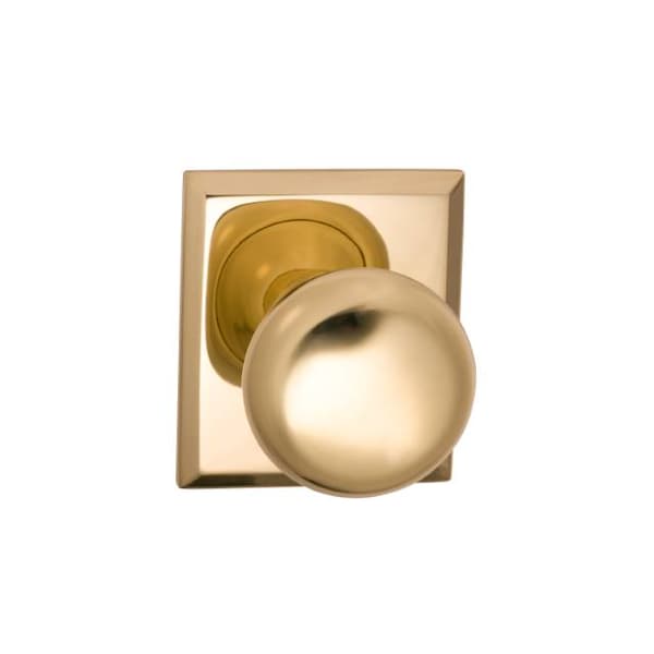 Knob Rectangular Rose Pass Knob 2-3/8" BS T Strike Bright Brass 458