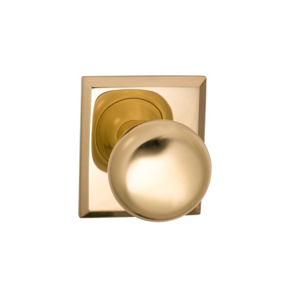 Knob Rectangular Rose Priv Knob 2-3/8" BS Full Lip Bright Brass 458