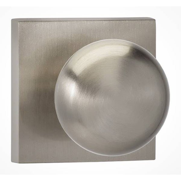 Knob Square Rose Pass Knob 2-3/4" BS Full Lip Strike Satin Nickel 458