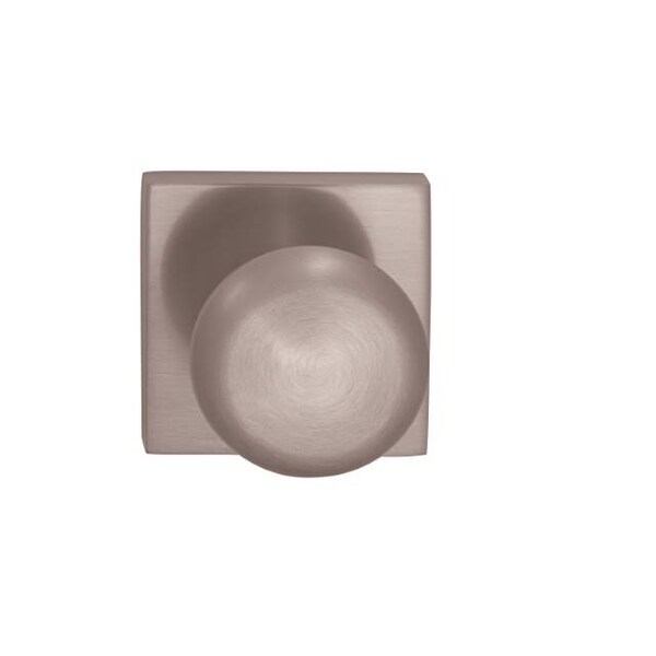 Knob Square Rose Priv Knob 2-3/8" BS Full Lip Strike Satin Nickel 458