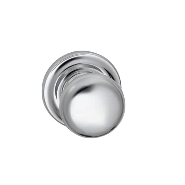 Knob with Traditional Rose Single Dummy Knob Bright Chrome 458