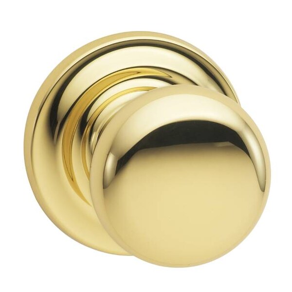 Knob Traditional Rose Pass Knob 2-3/4" BS Full Lip Bright Brass 458