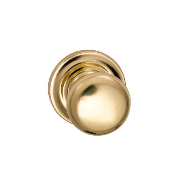 Knob Traditional Rose Priv Knob 2-3/4" BS Full Lip Bright Brass 458