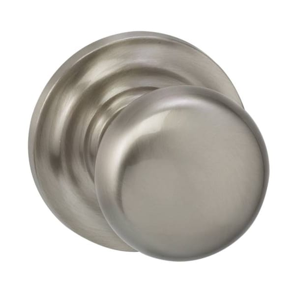 Knob Traditional Rose Pass Knob 2-3/4" BS T Strike Satin Nickel 458