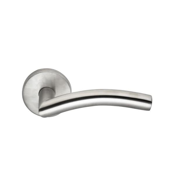 Stainless Lever Pass 2-3/4" BS T 1-3/8" Doors Satin SS 45