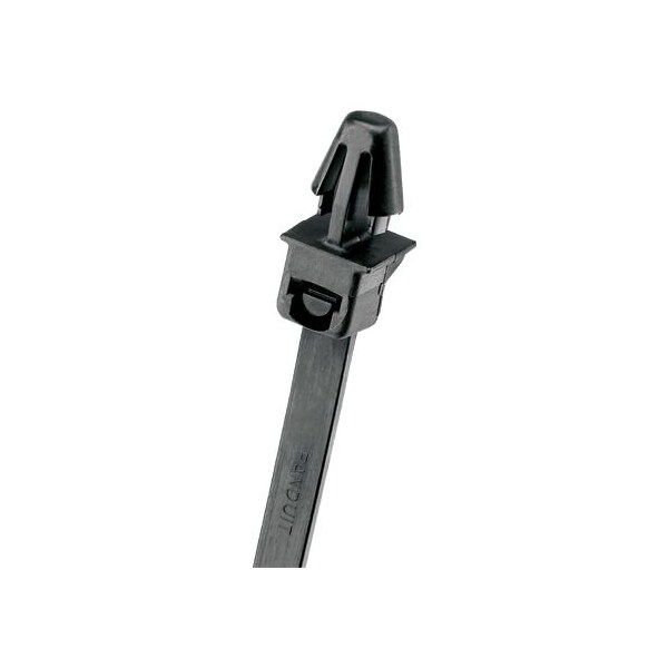 Cable Tie, 8 in L, 1-3/4 in Max Bundle Dia., Black, Nylon 6/6, 50 lb Strength, 1000 PK