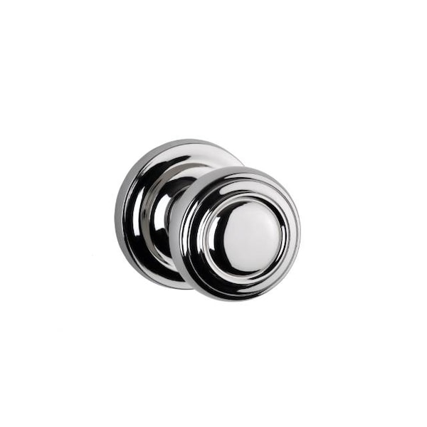 Knob 2-3/16" Rose Pass 2-3/4" BS T 1-3/8" Doors Bright Chrome 472