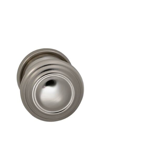 Knob 2-3/16" Rose Pass 2-3/8" BS T 1-3/4" Doors Bright Nickel 472