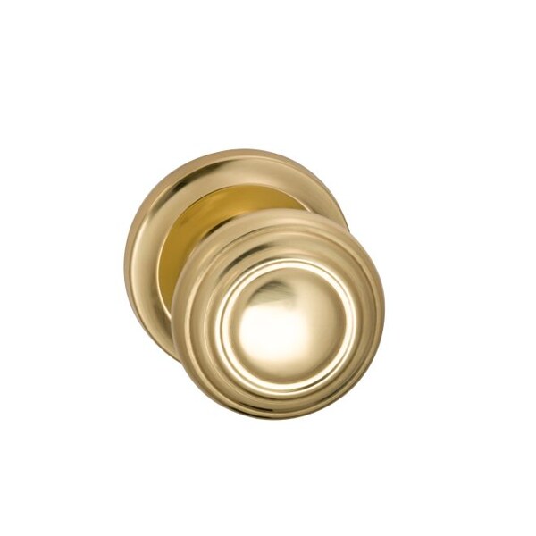 Knob 2-5/8" Rose Pass 2-3/4" BS T 1-3/8" Doors Bright Brass 472