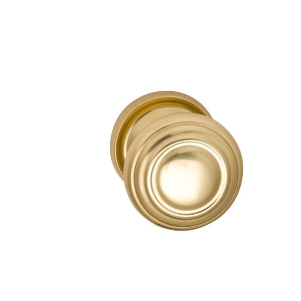 Knob 2-3/16" Rose Pass 2-3/4" BS T 1-3/8" Doors Bright Brass 472