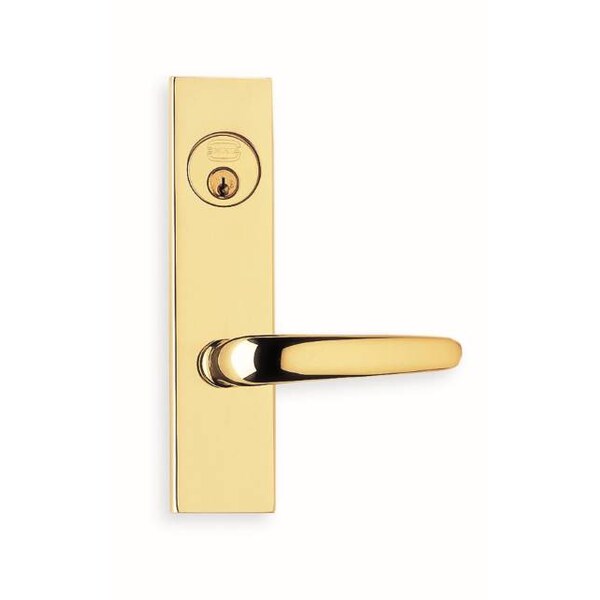 RH 762 LVR 4000 Plate DBL CYL 2-1/2" Backset Mortise Lock Bright Brass