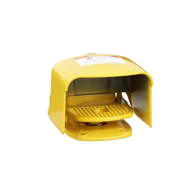 Foot Switch, Harmony, industrial, pedal and side shields, latch, 0.6A at 600 VAC, DPDT contact, NEMA 2, 4, 13 enclosure
