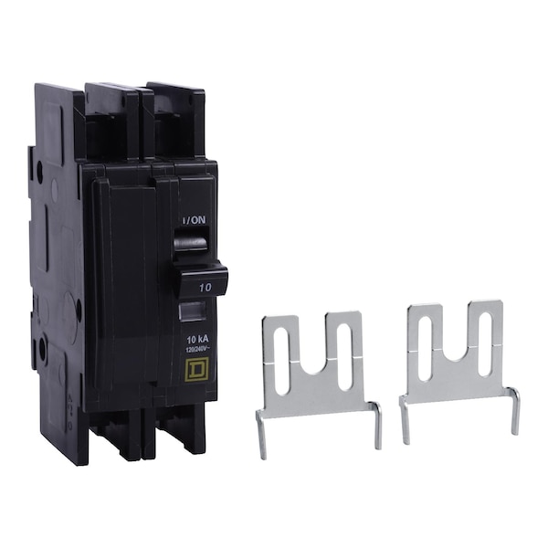 Miniature Circuit Breaker, QO Series, 20A, 2 Pole, 120/240V AC, 10kA at 120/240V AC