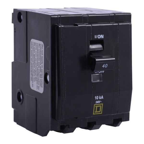 Miniature Circuit Breaker, QO Series, 50A, 3 Pole, 240V AC, 10kA at 120/240V AC