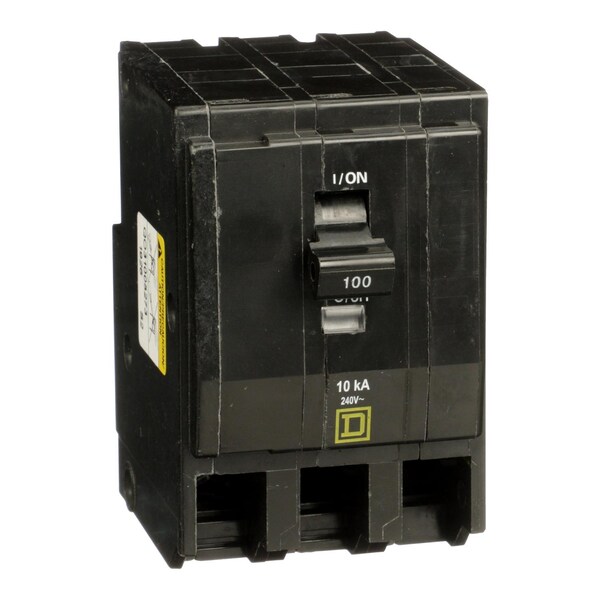 Miniature Circuit Breaker, QO Series, 100A, 3 Pole, 240V AC, 10kA at 120/240V AC