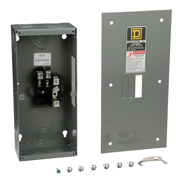 Circuit Breaker Enclosure, QO, 2 Spaces, 100A, 240V, 1 Phase