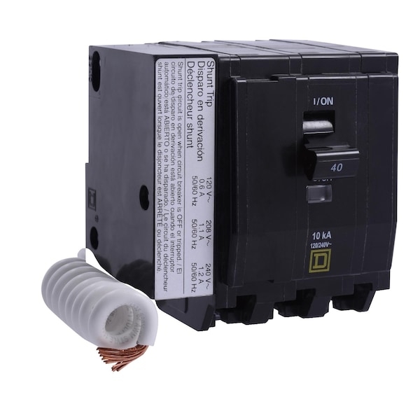 Miniature Circuit Breaker, QO Series, 50A, 3 Pole, 120/240V AC, 10kA at 120/240V AC