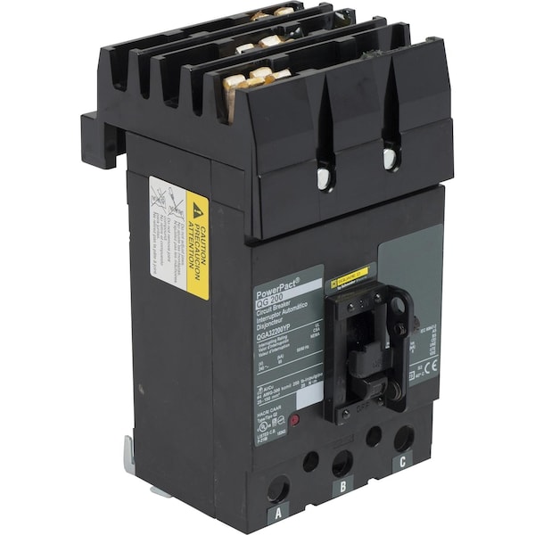 Molded Case Circuit Breaker, POWERPACT Q Series, 200A, 3 Pole, 240V AC, 65kA at 240V AC