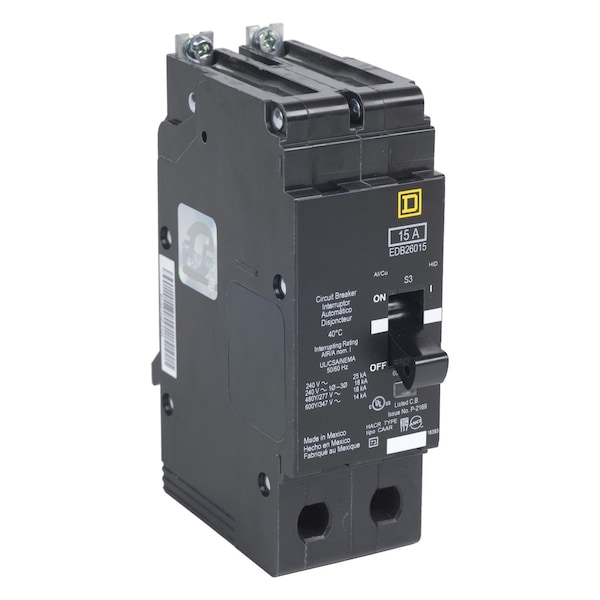 Miniature Circuit Breaker, E FRAME Series, 30A, 2 Pole, 600V AC, 25kA at 120V AC
