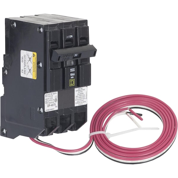 Miniature Circuit Breaker, QO Series, 30A, 3 Pole, 600V AC, 10kA at 240V AC