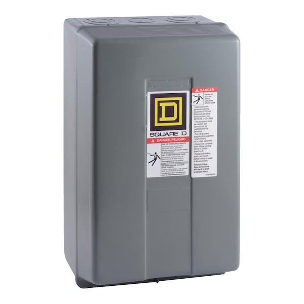 Contactor, Type L, multipole lighting, electrically held, 30A, 2 pole, 600V, 277VAC 60Hz coil, NEMA 1