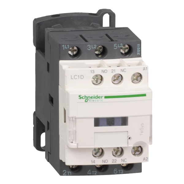 IEC Magnetic Contactor, 1NC/1NO, 600V AC, 3 P, Non-Reversing, Screw Clamp