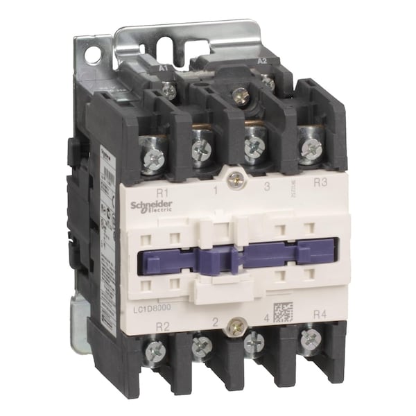 IEC Magnetic Contactor, 1NC/1NO, 120V AC, 4 P, Non-Reversing, Screw Clamp