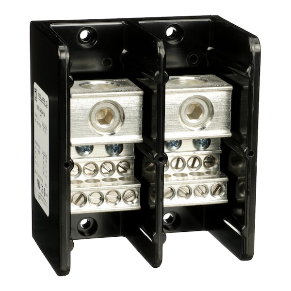Power Distribution Block, Open, 2 Pole, 335 A Copper, 600 V AC/DC, Surface Mount