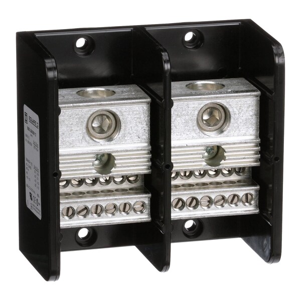 Power Distribution Block, Open, 2 Pole, 380 A Copper, 600 V AC/DC, Surface Mount