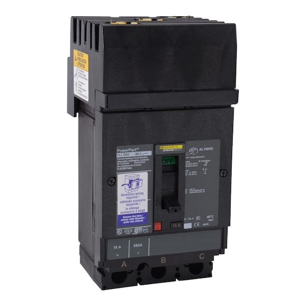Molded Case Circuit Breaker, POWERPACT H Series, 150A, 3 Pole, 600V AC, 100kA at 240VAC