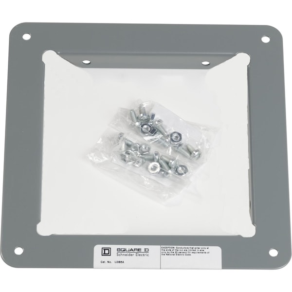 Wireway, Square-Duct, 6 inch by 6 inch, panel adapter, N1 paint, NEMA 1