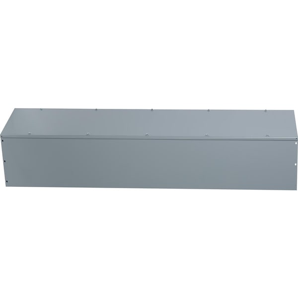 Wireway, Square-Duct, 12 inch by 12 inch, 5 feet long, hinged cover, N1 paint, NEMA 1