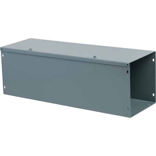 Wireway, Square-Duct, 8 inch by 8 inch, 2 feet long, hinged cover, N1 paint, NEMA 1
