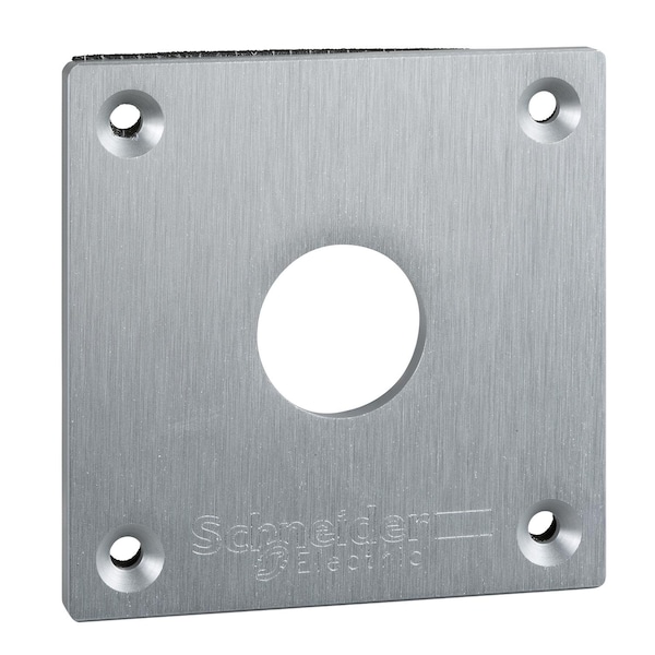 Drilled front plate, Harmony XAP, XB2 SL, metal, 1 cut out, 72x72mm, 22mm