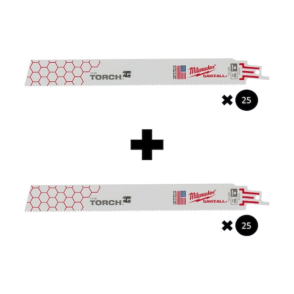 9" 10 TPI The Torch SAWZALL Blades Combo Pack (50 Pk)