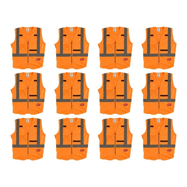 High Visibility Vest, 12 pk, S/M