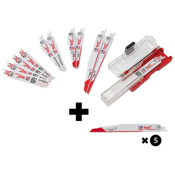 SAWZALL SET, DEMO, 12PC, w/BL 5T 9LG AX 5PK