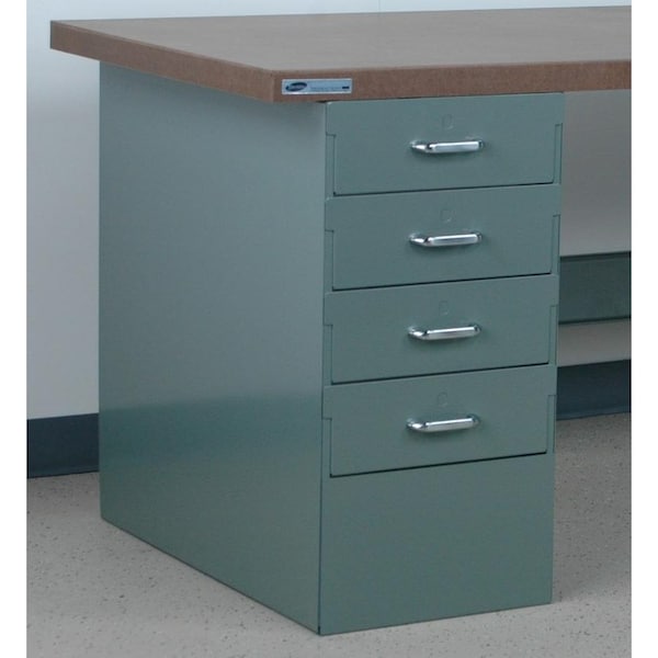 Dbl Pedestal Bench No. C-16 W/ 60X30 P.L