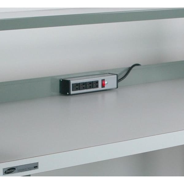 Outlet Strip, Rail Mount, 4 Outlet(s) 6 ft.