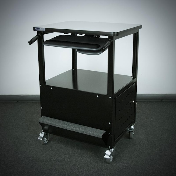 Enclosed Bottom Computer Cart