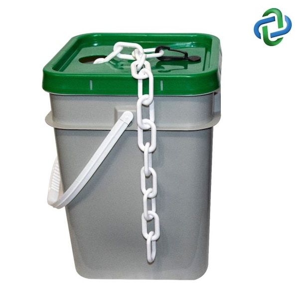 White Plastic Chain Pail 1"(#4, 25 mm)x