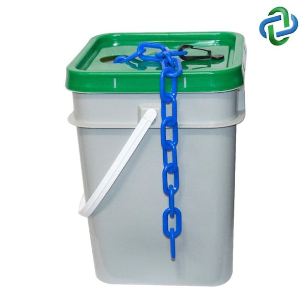 Blue Plastic Chain Pail 3"(#10, 76 mm)x