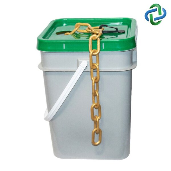 Gold Plastic Chain Pail 1"(#4, 25 mm)x3