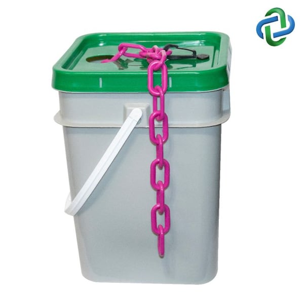 Magenta Plastic Chain Pail 1"(#4, 25 mm