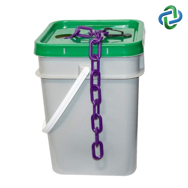 Purple Plastic Chain Pail 1.5"(#6, 38 mm